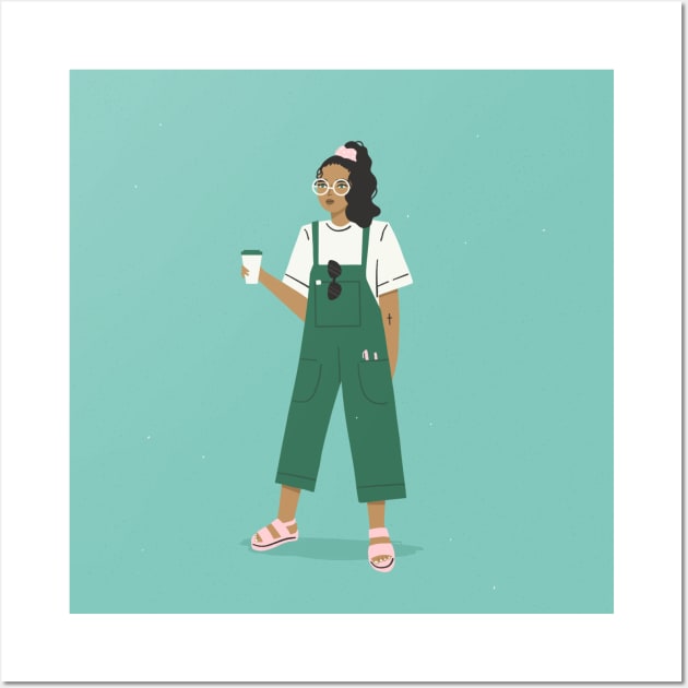 Coffee Girl Wall Art by Charly Clements